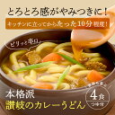 カレーうどん 讃岐うどん 250g　2袋 カレースープ付 お試し カレー 楽天限定販売 讃岐カレー 辛口 濃厚スープ【送料無料 メール便】 3