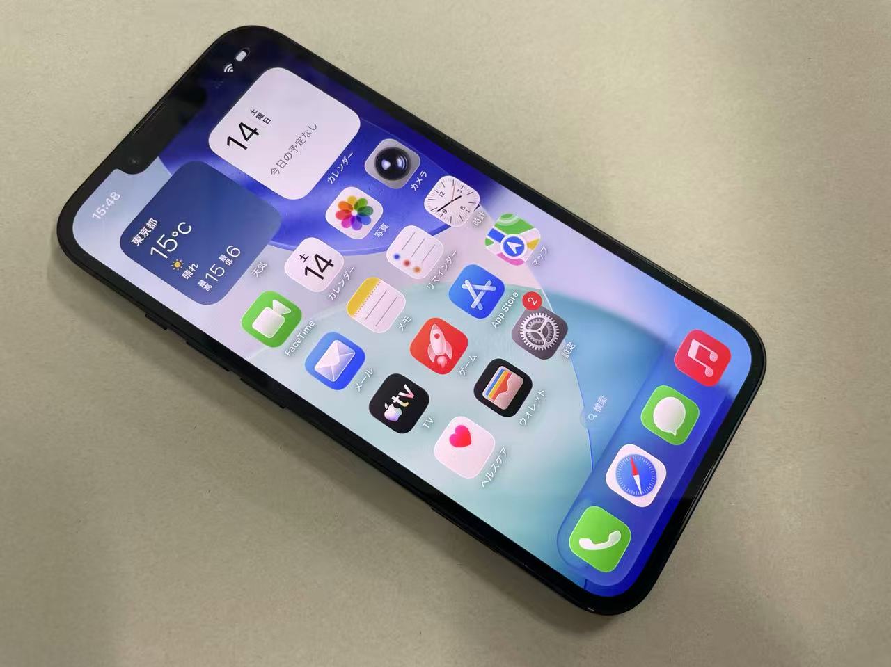 세이 모바일 [중고 B 랭크] SIM 프리 iPhone 14 128GB 미드 나이트