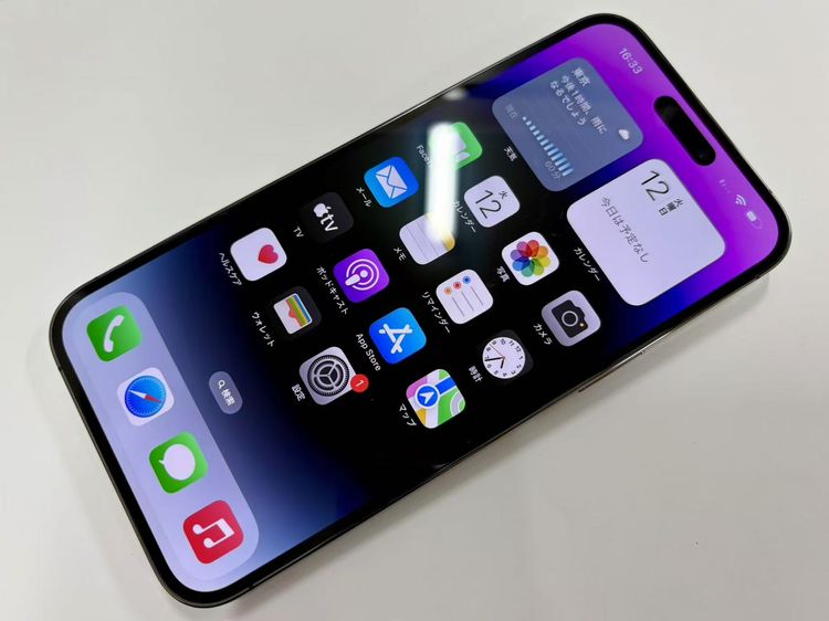 セイモバイル★【中古Bランク】バッテリー100％ 国内SIMフリー iPhone 14 Pro Max 128GB ディープパープル MQ993J/A 3L314J/A