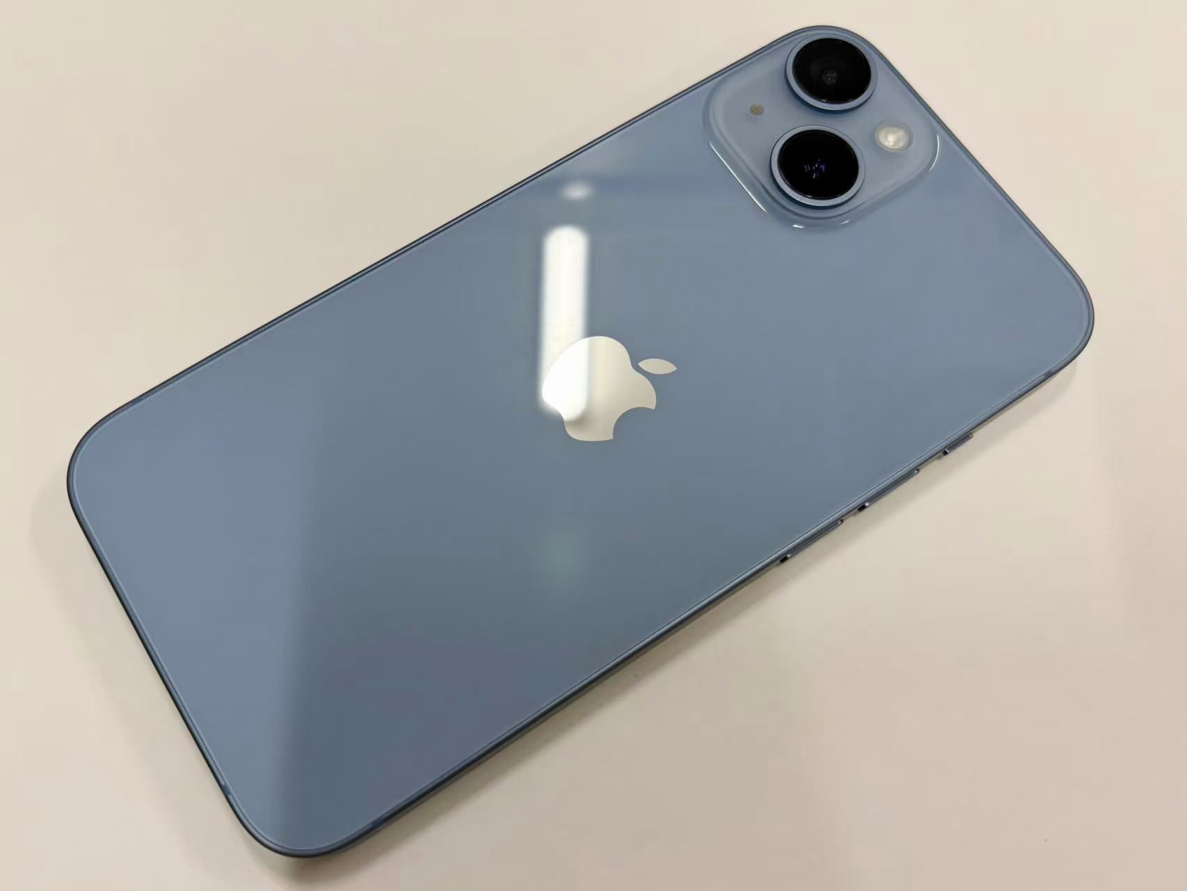セイモバイル★【中古Bランク】バッテリー100％ SIMフリー iPhone 14 128GB ブルー 3L237J/A