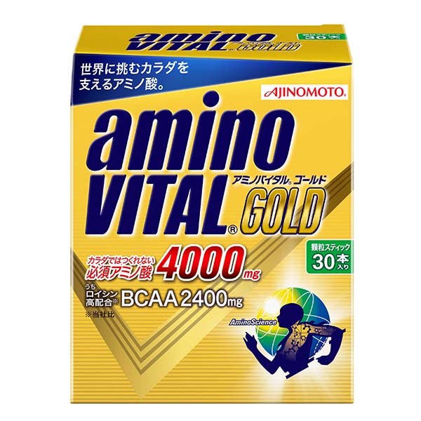 【送料無料(沖縄除く)】アミノバイタル GOLD アミノ酸4000mg スティック (30本/箱) 12箱入り×1ケース （味の素)KK