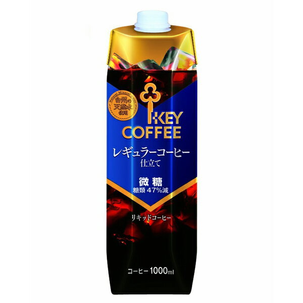 キーコーヒー　リキッドコーヒー天然水　微糖 1000ml(1ケース6本) (KT)