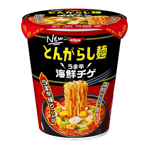日清 とんがらし麺 うま辛海鮮チゲ 62g×12個入り(1ケース)(KT) 日清 とんがらし麺 うま辛海鮮チゲ 62g×12個入り(1ケース)(KT)