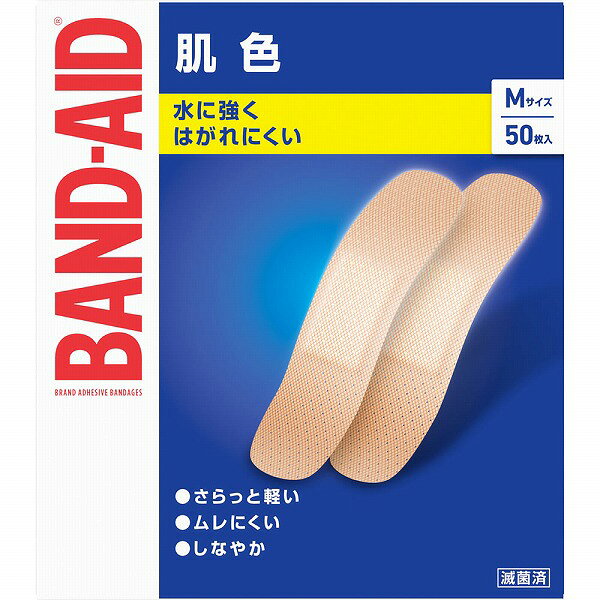※ご注意ください！！ご注文いただいてからのお取り寄せとなります。 ●商品の改訂により商品のデザイン、パッケージに記載されている内容と異なる場合があります。 【商品の特徴】届出番号：13B3X10349000004●さらっと軽い滅菌済はがれにくくしなやかなばんそうこう○角が丸いテープ端からはがれにくく、キズ口にかかるストレスを分散○強い粘着力・通気性水に強く、ムレにくいテープ○特殊加工パッドキズ口につきにくいテープサイズ：76mm×19mmパッドサイズ：25mm×13mm【商品区分】一般医療機器【内容量】50枚【原産国】中国【製造あるいは販売者】JNTLコンシューマーヘルス株式会社Kenvueお客様相談室（フリーダイヤル）一般消費者向け製品0120-101-1109:00~17:00（土日祝および年末年始除く）【広告文責】 株式会社富士薬品 0120-51-2289