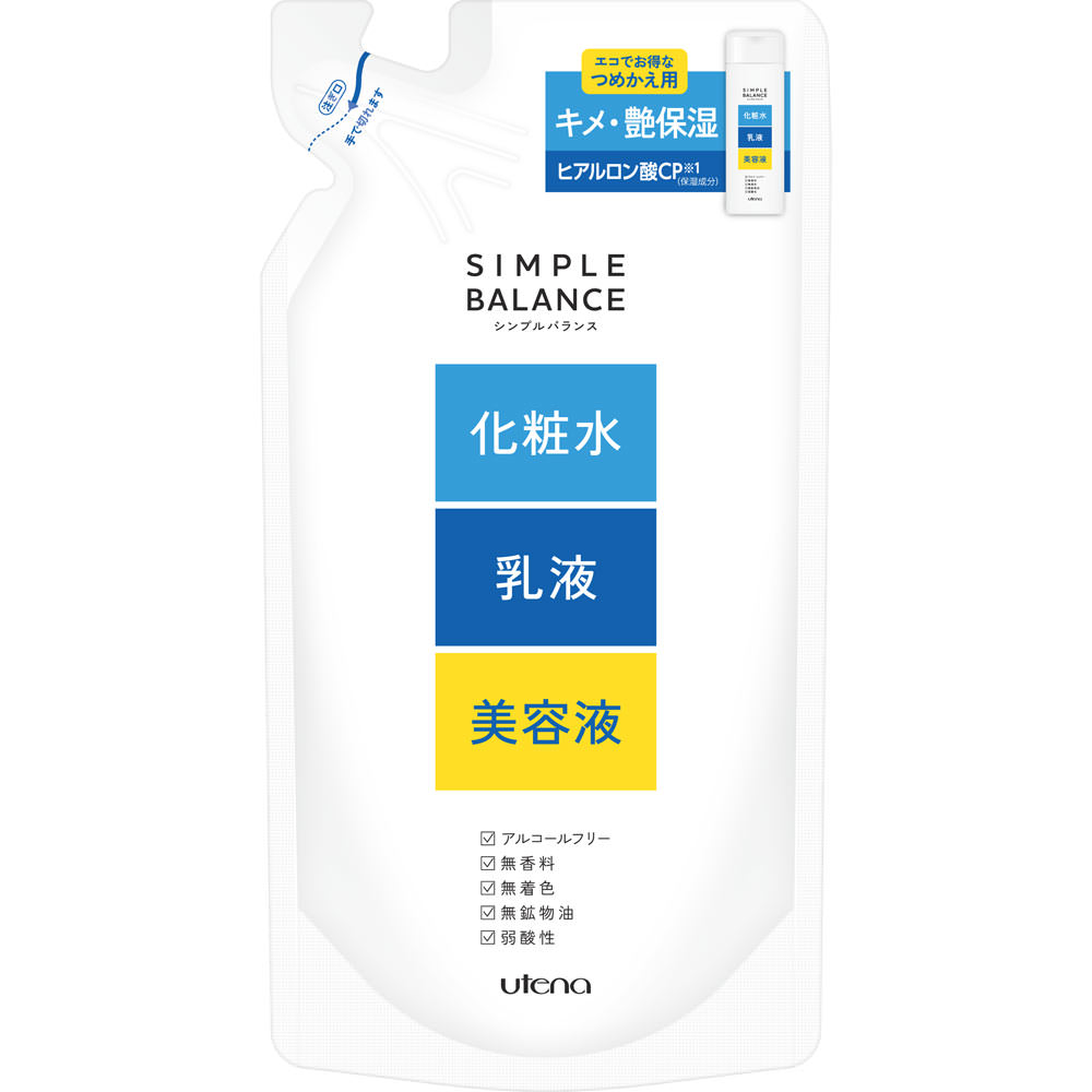 ※ご注意ください！！ご注文いただいてからのお取り寄せとなります。 ●商品の改訂により商品のデザイン、パッケージに記載されている内容と異なる場合があります。 【商品の特徴】本格うるおいケア エコでお得なつめかえ用 ヒアルロン酸（保湿成分） 保湿ケア UV SPF5 洗顔後はこれ1つ“化粧水＋乳液＋美容液” みずみずしい使い心地の乳液状の保湿液が水分・油分・美容成分をバランスよく補給 ひたひたにうるおう！美肌保湿成分 角質層までうるおいを届けて閉じ込め、しっとりすべすべ素肌へ ○保水 3種ヒアルロン酸 8種アミノ酸※1 ○角層浸透 セラミドAQ※2 ○保湿ヴェール ホホバオイル 4つの無添加＆弱酸性処方 アルコールフリー 無香料 無着色 無鉱物油 ○パッチテスト・アレルギーテスト済み （すべての方に皮フ刺激・アレルギーが起きないというわけではありません。） ※1 セリン、グリシン、グルタミン酸、アラニン、リシン、アルギニン、トレオニン、プロリン ※2 セラミドNG、シクロヘキサン-1，4-ジカルボン酸ビスエトキシジグリコール【商品区分】化粧品【内容量】200mL【成分・原材料・素材】＜全成分＞ 水、グリセリン、DPG、メトキシケイヒ酸エチルヘキシル、ヒアルロン酸Na、カルボキシメチルヒアルロン酸Na、加水分解ヒアルロン酸、セラミドNG、セリン、グリシン、グルタミン酸、アラニン、リシン、アルギニン、トレオニン、プロリン、ホホバ種子油、PCA-Na、アラントイン、ベタイン、ソルビトール、シクロヘキサン-1，4-ジカルボン酸ビスエトキシジグリコール、パーム油、水添パーム油、パーム核油、ジメチコン、パルミチン酸エチルヘキシル、PEG-6、PEG-32、イソステアリン酸PEG-30水添ヒマシ油、イソステアリン酸PEG-25グリセリル、（アクリレーツ／アクリル酸アルキル（C10-30））クロスポリマー、セタノール、ジエチルアミノヒドロキシベンゾイル安息香酸ヘキシル、PPG-4セテス-20、ステアリン酸グリセリル、水酸化Na、ステアリン酸PEG-10、ステアリン酸グリセリル（SE）、クエン酸、トコフェロール、EDTA-2Na、BHT、フェノキシエタノール、メチルパラベン、プロピルパラベン【用法・用量・使用方法】＜使用方法＞ 朝夜の洗顔後、適量を手のひらにとりお肌になじませてください。【原産国】日本【製造販売元/発売元/販売元】（株）ウテナ【広告文責】 株式会社富士薬品 0120-51-2289