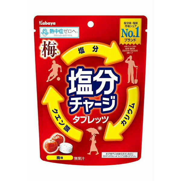 カバヤ食品　塩分チャージタブレッツ梅 81g(個包装込み)×48個 (1ケース)