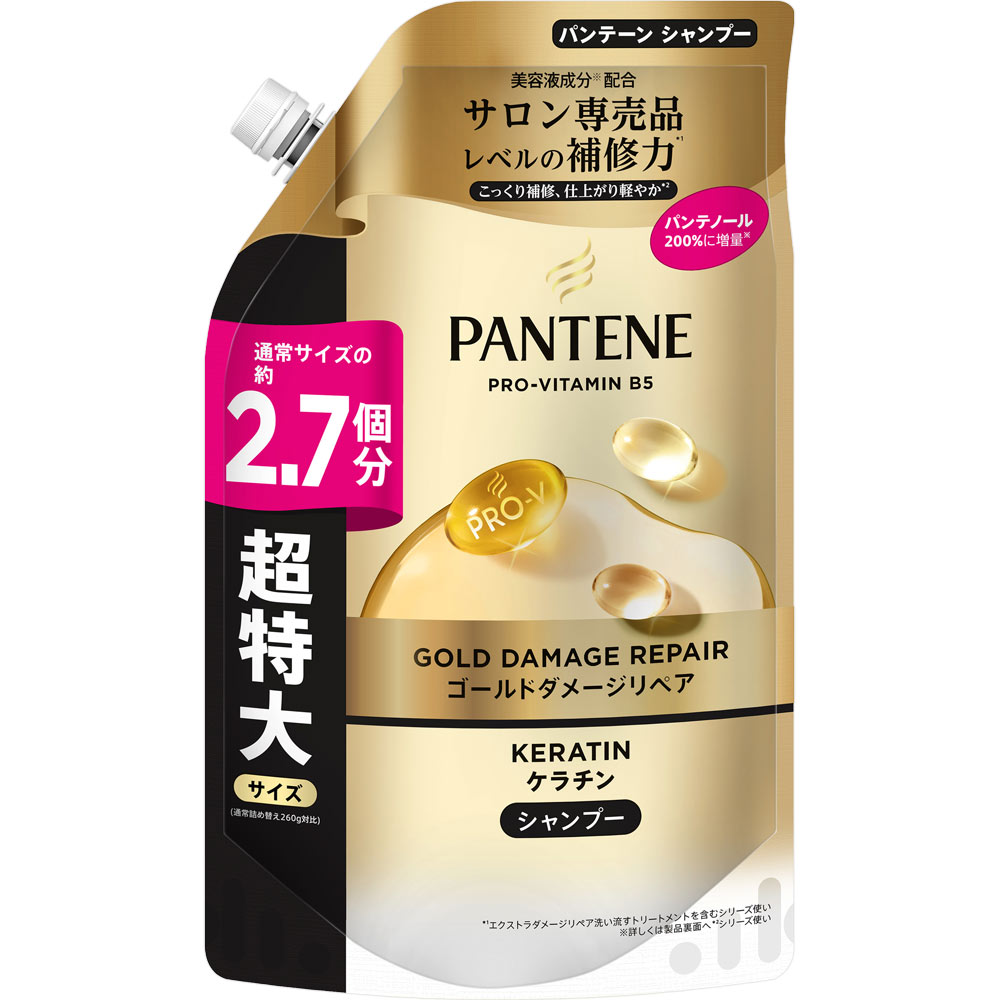 パンテーン ゴールドダメージリペア シャンプー つめかえ超特大サイズ 700g