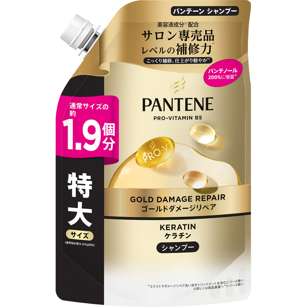 パンテーン ゴールドダメージリペア シャンプー つめかえ特大サイズ 500g