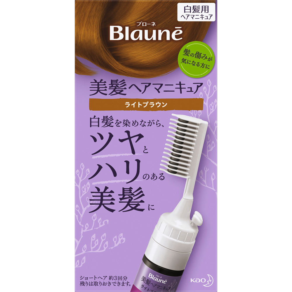 ※ご注意ください！！ご注文いただいてからのお取り寄せとなります。 ●商品の改訂により商品のデザイン、パッケージに記載されている内容と異なる場合があります。 【商品の特徴】髪の傷みが気になる方に。傷めずに白髪を染めながら、ツヤとハリのある美髪へ導きます。【商品区分】化粧品【内容量】72g【成分・原材料・素材等】ブローネヘアマニキュア D11成分：水、LPG、エタノール、ベンジルグリコール、乳酸、グリセリン、ヒドロキシプロピルキサンタンガム、DME、水添ポリイソブテン、PEG-11メチルエーテルジメチコン、PEG-9ジメチコン、（C12-14）s-パレス-9、香料、BG、水酸化Na、リンゴ酸、ローヤルゼリーエキス、加水分解シルク、ヒバマタエキス、黒401、赤227、橙205花王リムーバー成分：水、トリデセス-9、エタノール、ベンジルオキシエタノール、炭酸Na、炭酸水素Na【用法・用量・使用方法】使い方乾いた髪にご使用ください。1額や首、耳の裏側などに、水をはじくクリームを厚めにたっぷりと塗ります。イヤーキャップをして、手袋をはめます。2容器を上下に20回以上強く振り、まっすぐ立ててボタンを軽く押し泡を少量出します。3髪をとかしながら泡をなじませます。415分くらい放置した後、手袋をしたままよくすすぎ、シャンプー・コンディショナー等をしてよく乾かします。生えぎわ用クシで、細かい部分もしっかり染められます。次回はつけかえ用をおすすめします。【原産国】日本【発売元、製造元、販売元又は輸入元】花王株式会社東京都中央区日本橋茅場町一丁目14番10号【広告文責】株式会社富士薬品0120-51-2289