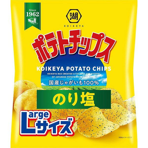 湖池屋 Largeサイズ ポテトチップス のり塩 108g×12袋 (1ケース)