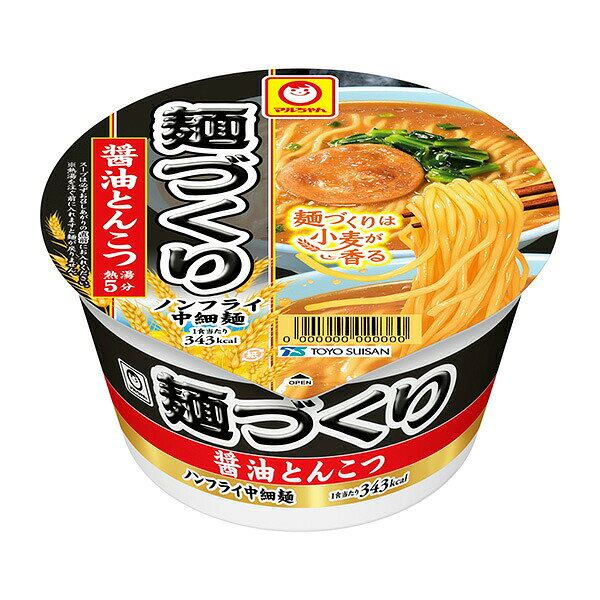 ※期間限定品のため、メーカー在庫によってはお届けできない場合があります。予めご了承ください。 ※配送センター出荷のため代金引換はご利用いただけません。 ※お取り寄せ商品です。在庫状況により発送まで1週間程度かかる場合がございます。 ※商品は当社指定業者にて発送いたします。 ※複数の商品をご注文いただいた際、発送元が異なる場合は、別送となります。 ※配送センター出荷のため納品書などは同梱されておりません。 ●商品の改訂により商品のデザイン、パッケージに記載されている内容と異なる場合があります。 【品名・名称】即席カップめん【商品の特徴】小麦香るノンフライ中細麺に、ポークエキスと野菜のうまみをベースに鶏油を利かせた醤油とんこつ味スープ。【内容量】96g×12個 (1ケース)【原材料】めん（小麦粉（国内製造）、食塩、卵粉、植物油、大豆食物繊維）、添付調味料（ポークエキス、しょうゆ、植物油脂、食塩、豚脂、でん粉、香辛料、鶏脂、砂糖、香味油脂、たん白加水分解物、ねぎ、野菜エキス）、かやく（チンゲン菜、焼豚）／加工でん粉、調味料（アミノ酸等）、カラメル色素、かんすい、炭酸カルシウム、増粘多糖類、酒精、乳化剤、クチナシ色素、酸化防止剤（ビタミンE、ビタミンC）、香料、ビタミンB2、ビタミンB1、マリーゴールド色素、ベニコウジ色素、（一部に小麦・卵・乳成分・大豆・鶏肉・豚肉・ゼラチンを含む）【栄養成分表示】1食(96g)当たりエネルギー：343kcalたん白質：9.9g脂質：9.1g炭水化物：55.3g食塩相当量：6.5g(めん・かやく)：1.5g(スープ)：5.0gビタミンB1：0.24mgビタミンB2：0.29mgカルシウム：195mg【賞味期限】別途パッケージに記載【保存方法】高温多湿やにおいの強い場所、直射日光をさけ常温で保存【発売元、製造元、販売元又は輸入元】東洋水産株式会社東京都港区港南2−13−40【広告文責】株式会社富士薬品0120-51-2289