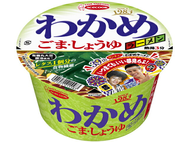 エースコック わかめラーメン ごま・しょうゆ 93g×12個入り(1ケース)(KT)