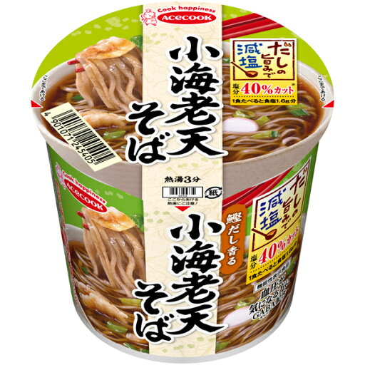 だしの旨みで減塩 小海老天そば 42g×12個入り (1ケース) (KT) だしの旨みで減塩 小海老天そば 42g×12個入り (1ケース) (KT)