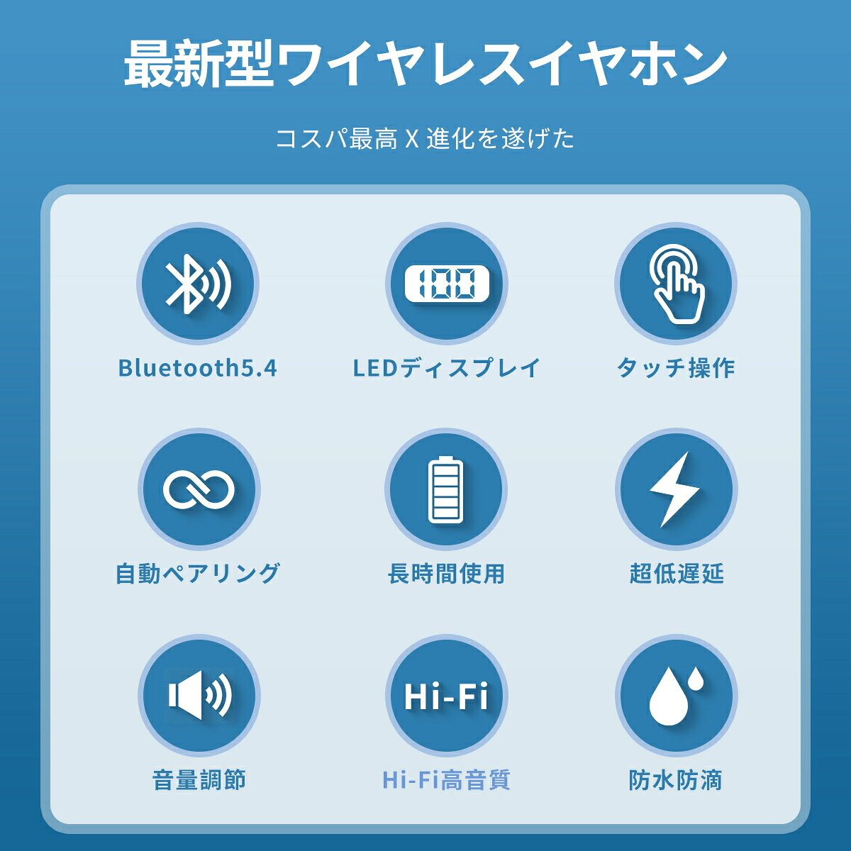 「半額クーポンで1599円」ワイヤレスイヤホン Bluetooth イヤホン 超小型 残量表示 Bluetooth5.4+EDR搭載 Hi-Fi ステレオ ブルートゥースイヤホン ENCノイズキャン 24時間連続再生 片耳/両耳 SBC/AAC 対応 持ち運び便利 通勤/通学 iPhone/Android対応 seinan2-10000014 Seiner サンプル画像2