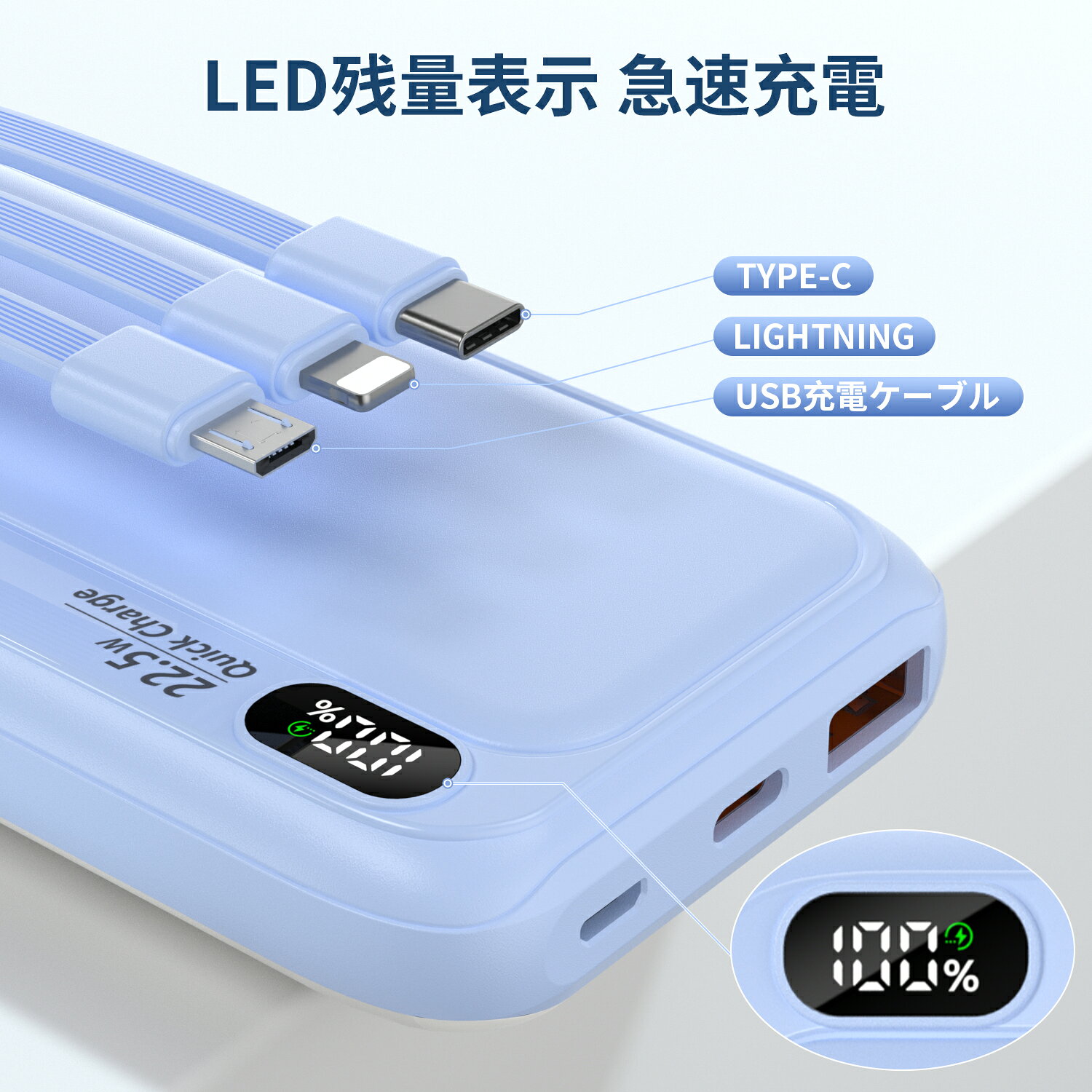 【78%OFF＆クーポンで1,799円】モバイルバッテリー 20000mAh 大容量 5台同時充電 3...