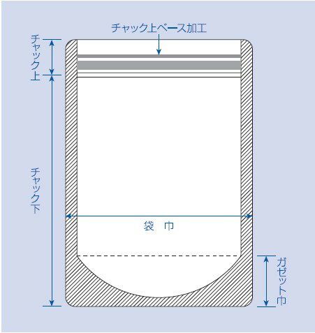ラミジップスタンドパックAL-12(ALタイプ)チャック付スタンド袋50枚入り日本製