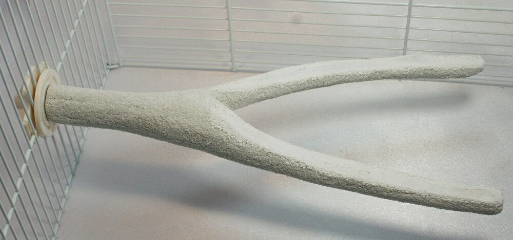 うさうさラビトリーの三晃商会　サンコー　小鳥用サンドパーチ　爪とぎパーチ　Y型｜アングル2