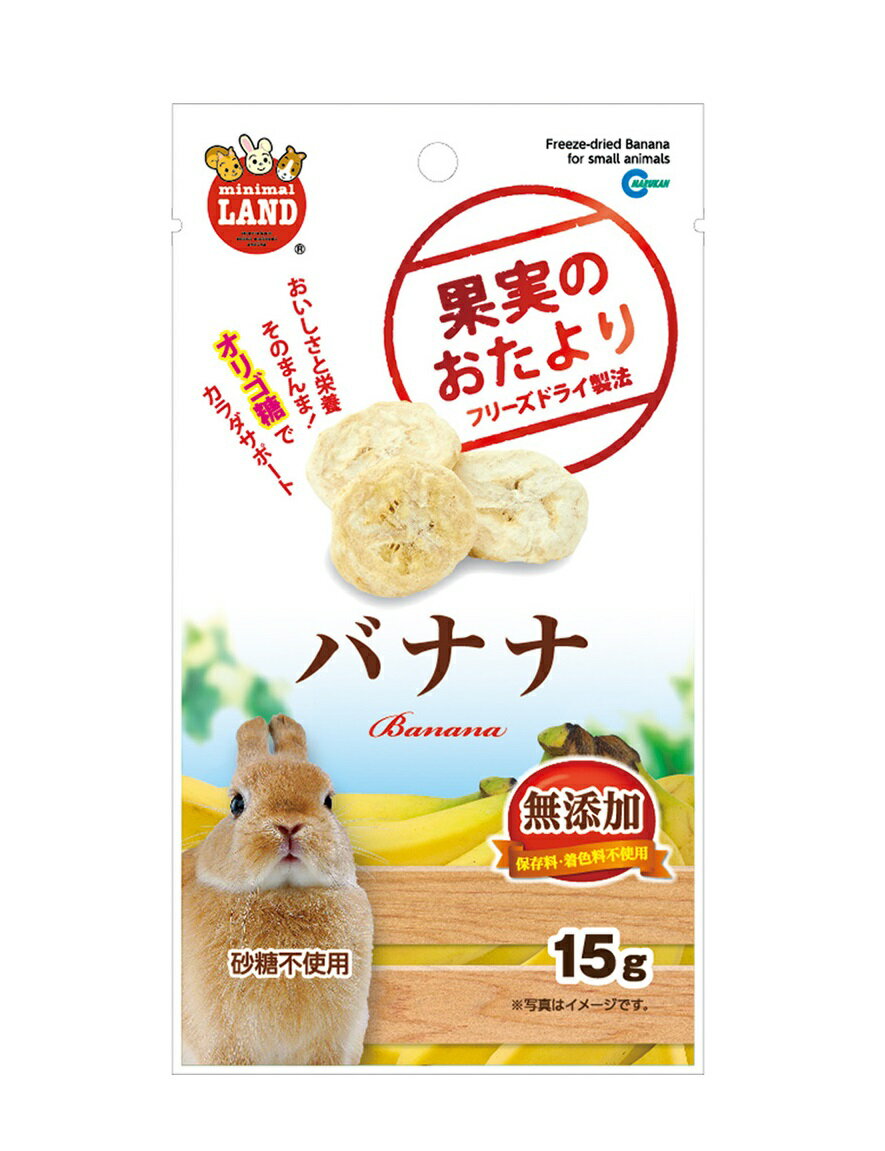 マルカン　果実のおたより　バナナ　15g　[フルーツ、うさぎ、おやつ]