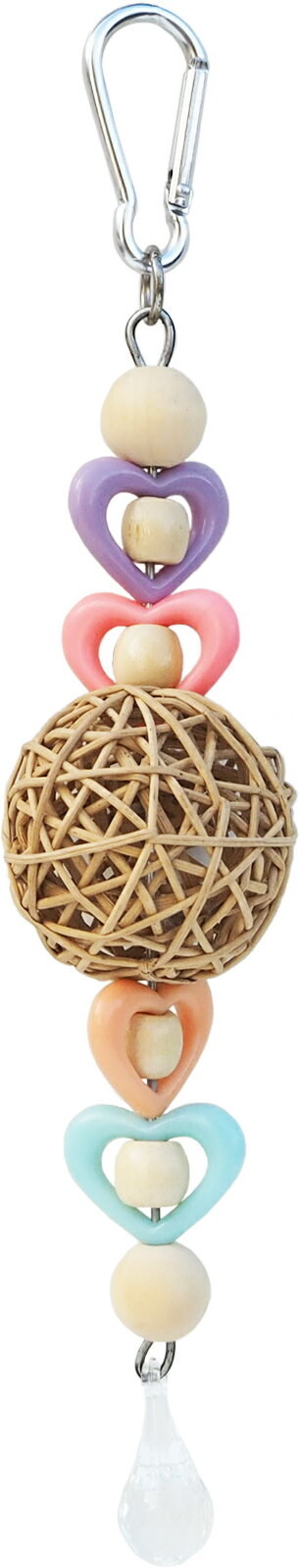 レインボー　バードトイ　ハートとラタン　[鳥、おもちゃ]