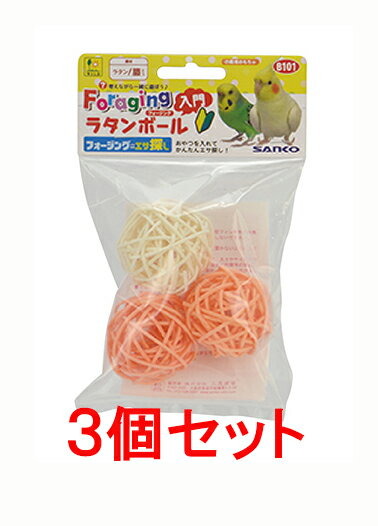 【お買い得】【3個セット】三晃商会 サンコー フォージング入門 ラタンボール×3個セット