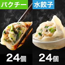 組み合わせ パクチー焼餃子24個 水餃24個 清緑園 巣鴨餃子 厳選食材 国産 豚肉 野菜 冷凍餃子 無ニンニク ボリューム満点 栄養満点 惣菜 中華惣菜