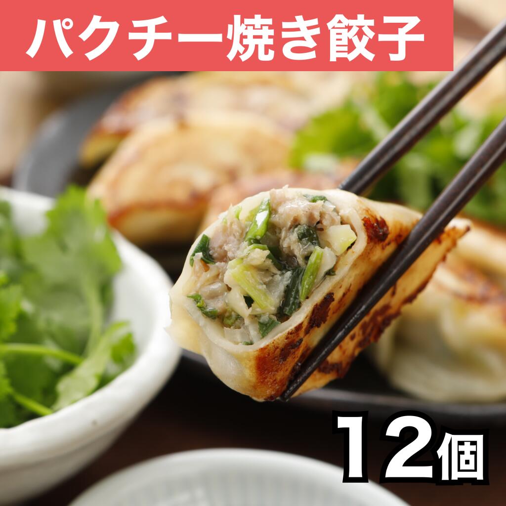 【父の日ギフト・スーパーセール期間中♪10%OFF】パクチスト待望の一品！パクチー焼餃子 12個 清緑園 巣鴨餃子 厳選食材 国産 豚肉 野菜 冷凍餃子 無ニンニク ボリューム満点 栄養満点 惣菜 中華惣菜