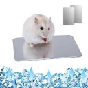 ケージアクセサリー 暑さ対策 熱中症防止 ウサギ/モルモット/ハムスター小動物夏用品 夏用 涼しい 冷却マット クールパッド アルミクールマット トひんやりプレート2枚セット(4)