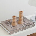 韓国 北欧インテリア ナチュラル かわいい おしゃれ ウッド 木製 テーパーキャンドル用 キャンドルスタンド キャンドルホルダー