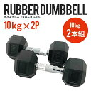ダ ダンベル10キロ 自宅トレーニング器具 鉄アレイ ダンベル10kg 10キロ BA-0002 (ラバーダンベル) ポパイアレー 2個セット 10kg