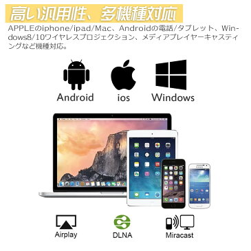 【クリックポスト便】無線HDMIアダプター iphone Android対応 ワイヤレス ミラーリング / Airplay Miracast Ezcast Ezmirror Ezair対応