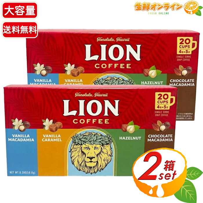 ≪20袋入×2箱セット≫【LION COFFEE】ライオンコーヒー ドリップバッグ 4種アソート 大容量 ドリップコー..