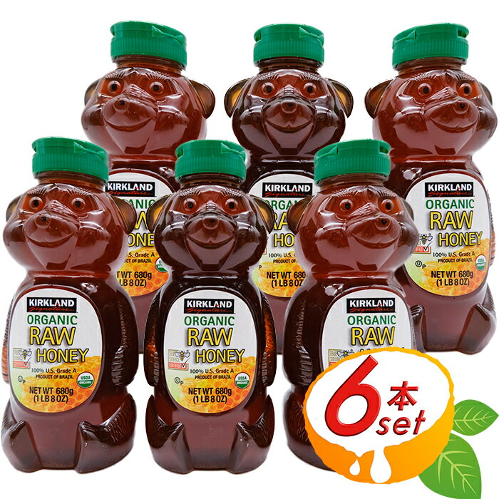 ≪680g×6本≫【KIRKLAND】カークランド 有機 ハチミツ ベアージャグ 緑 お得な6本セット! オーガニック 生はちみつ ハチミツ 蜂蜜 ハニーベア ハニーベアー まとめ買い KIRKLAND SIGNATURE ORGANIC RAW HONEY BEAR【costco コストコ コストコ通販】 ★送料無料★のサムネイル