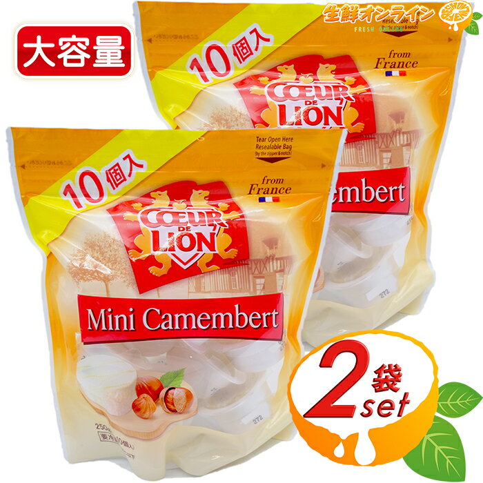 【COEUR DE LION】クールドリオン ミニ カマンベールチーズ 250g(10個入り) ×2袋セット フランス産 クリーミーで濃厚♪ クールドリヨン【costco コストコ】