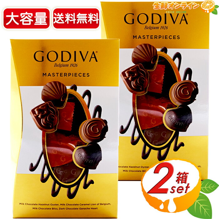 ≪360g×2箱セット≫【GODIVA】ゴディバ マスターピース アソートボックス 4種入 チョコ 人気 高級 詰め合わせ チョコレート お菓子 おやつ ギフト プレゼント バレンタイン ホワイトデー クリスマス シェア MASTERPIECES【costco コストコ コストコ通販】★送料無料★のサムネイル