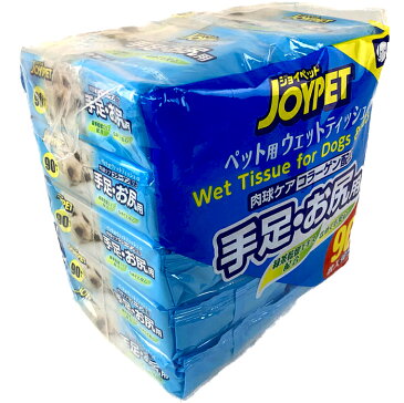 ≪900枚入り≫【JOYPET】ジョイペット ペット用 ウェットティッシュ α 大容量! 手足・お尻用 日本製 無香料/ノンアルコール 犬・猫用 ◇汚れとニオイスッキリ!◇ ペット用品 90枚×10P【costco コストコ】★送料無料★