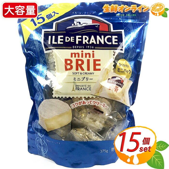 ≪375g≫【ILE DE FRANCE】イル・ド・フランス ミニブリー チーズ 15個入り ◇クリーミーな味わい◇ 白かび 白カビ 熟成 ナチュラルチーズ ブリーチーズ フランス産 イルドフランス 冷蔵食品 【costco コストコ コストコ通販】