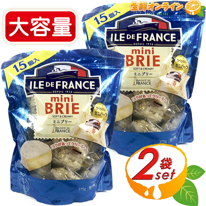 楽天生鮮オンライン FRESH ONLINE≪375g×2袋セット≫【ILE DE FRANCE】イル・ド・フランス ミニブリー チーズ 15個入り×2袋セット フランス産 白かび 白カビ 熟成 ナチュラルチーズ ブリーチーズ イルドフランス おつまみ 家飲み 宅飲み 冷蔵食品 クール冷蔵【costco コストコ コストコ通販】