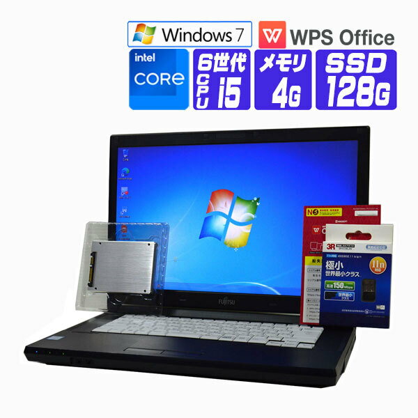 š Windows 7 Pro 32bit SSD  2017ǯ ٻ LIFEBOOK A576 HD 6 Core i5  4G SSD 128G DVDROM DtoD ꥫХǽ ̵LANץ ťΡȥѥ ťѥ եդ