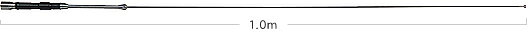 全長:1.0m ・重量:130g・耐入力:250W(SSB)・インピーダンス:50Ω・VSWR:1.5以下・接栓:M-P・形式:1/4λベースローディング・空中線型式:垂直型※このアンテナは車のボディをアースとして使用するので、基台とボディを完全に導通させてください。※トランクリッドベースの一部に入っている保護板は使用しないで下さい。