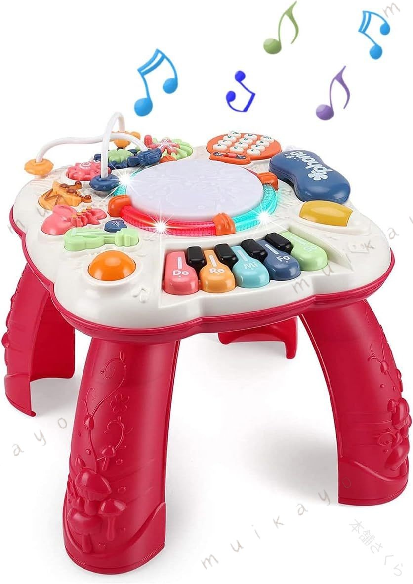 ミュージカルテーブルおもちゃ アクティビティテーブルのおもちゃを学び ピアノ お...
