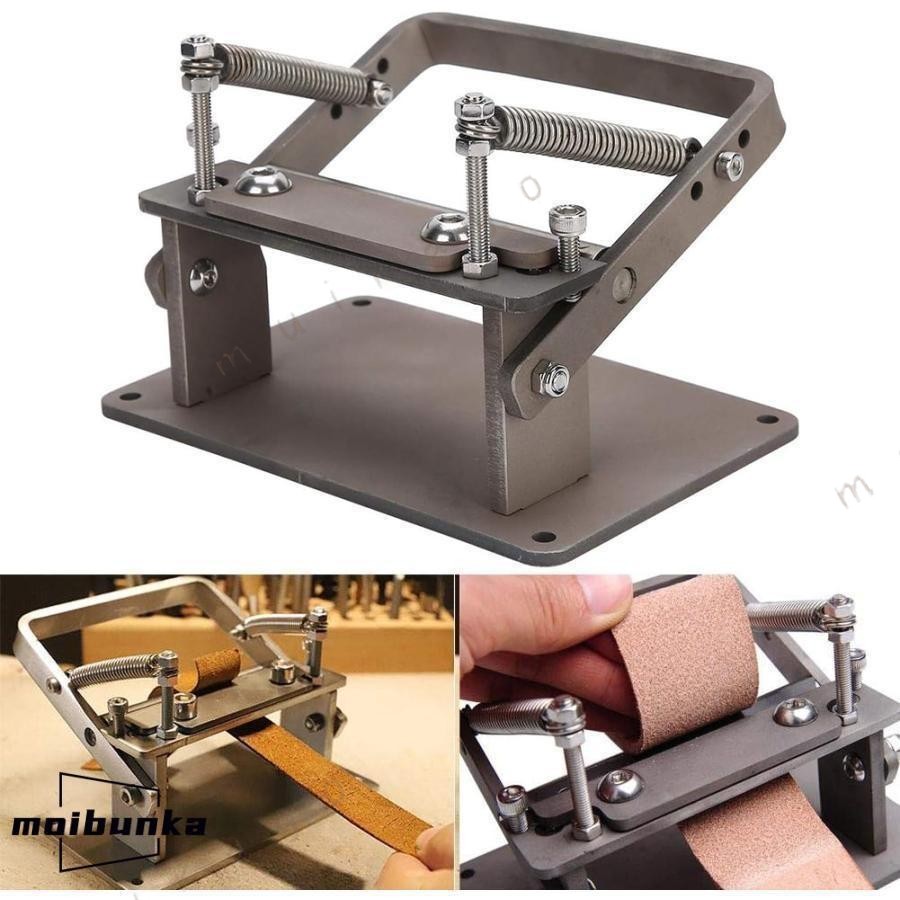 用途 革漉き機は厚い革を任意の厚さに漉くことができます。この手動革漉き機があれば、初心者でも革職人でも簡単に作業できます。 厚さ調節可能 剥離厚さを調整可能、両側に1本の調整ネジがつきます。簡単に厚さを調整可能です。 適用対象 鞣し・牛革・ピッグレザー・ホースレザーなどすべての革適用です。 材質 手動革スプリッターは高品質のステンレス鋼素材で作られて、丈夫で耐久性に抜群、長寿命です。