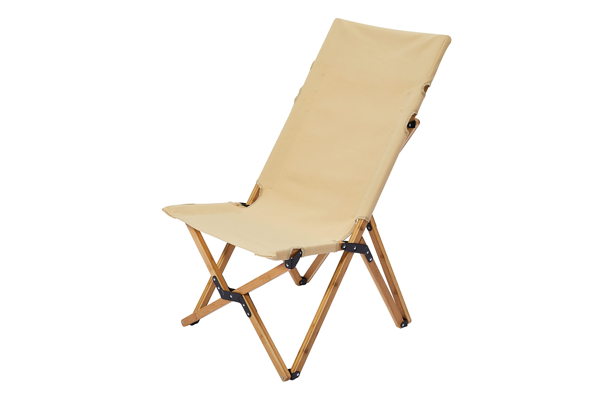 Western Furniture - アウトドア チェア バンブー ハイバック 椅子 キャンプ ローチェア 竹 イス 折りたたみ 収納袋付き