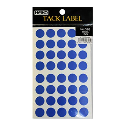 HEIKO タックラベル(シール) No.026 丸 青 14mm 680片