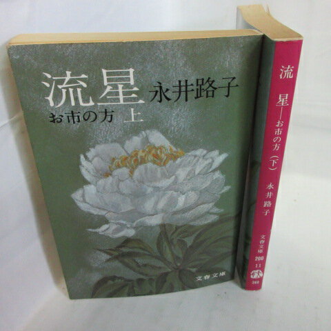 永井路子 「流星」文庫本 上下巻 文春文庫●お市の方/織田信長/浅井長政【中古】