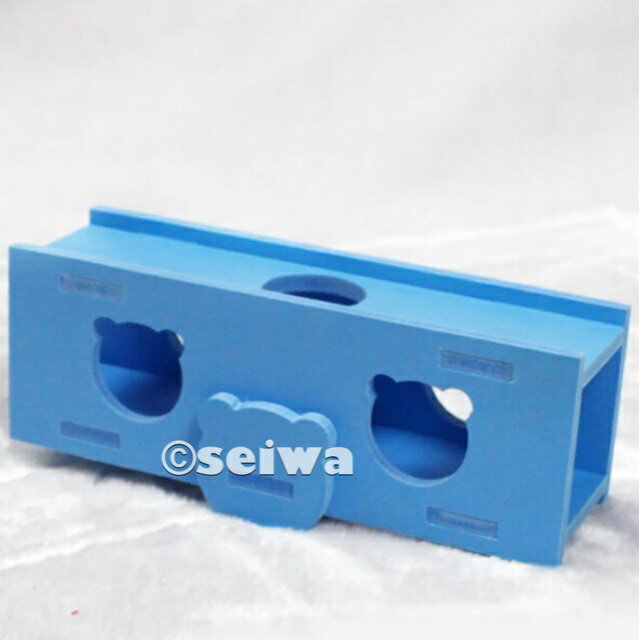 可愛いハムスターのおもちゃ　熊ちゃんシーソータブ　ブルー【HS07B】