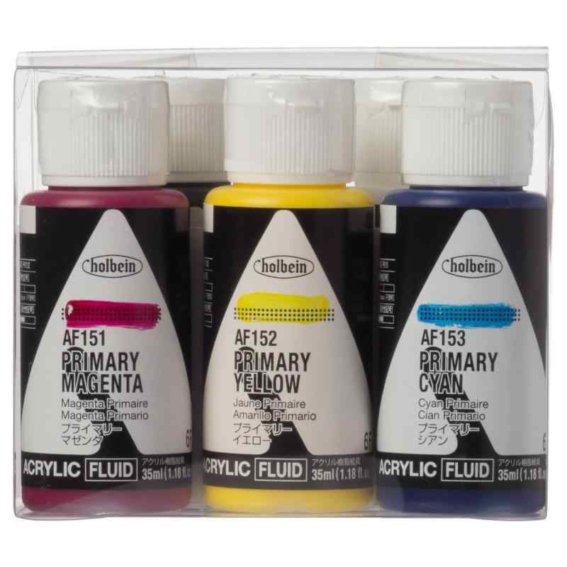 ホルベイン アクリリック カラー［フルイド］ AF192 35ml 5色プライマリーセット 15192