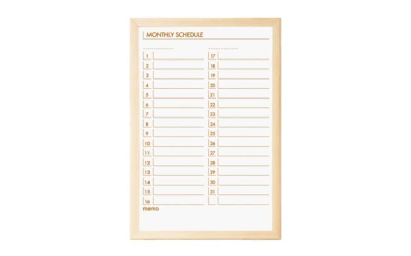 ナカバヤシ ウッドスケジュールボード