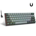 e元素 Hz-61 60% エスポートゲーミングキーボード ラピッドトリガー磁気キースイッチメカニカルキーボード ホットスワップ可能 調節可能なアクチュエーション コンパクト設計61キー PBTキー(2)