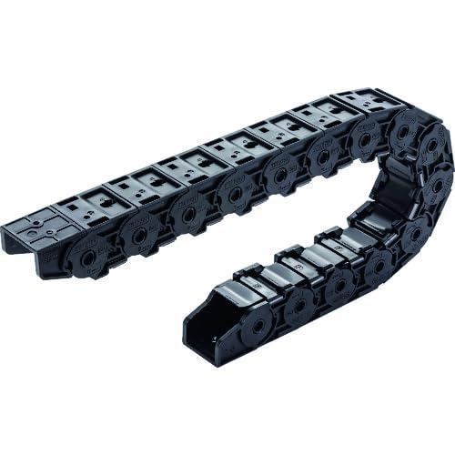 ケーブル・ホース案内保護装置 サイルベアライト KSE－2727Fb－055●1本長さ(mm)：350(10モジュール分)、入数(本)：6（容易に長さ調整・変更できます） ●フルカバータイプ　●セパレーター(別販売品)の取付が可能　　 ●内高さ(mm)：27、内幅(mm)：27、屈曲半径(mm)：R55、ピッチ(mm)：35 ●材質：ポリプロピレン　●使用周辺温度：-10℃～+60℃ ●取付ブラケットは別途購入が必要