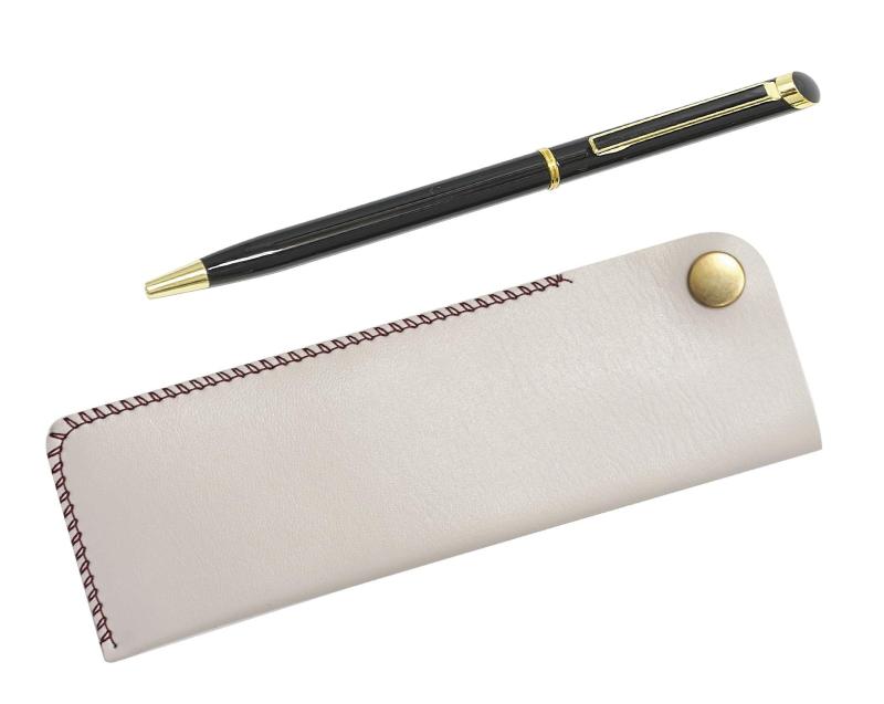 楽天SEIYUショップタキザワ 横ホックペンケース白 エポキシ回転ボールペンセット 黒 3個パック T23-NK01W-WD002-B-3